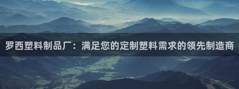 太阳集团网址首页：罗西塑料制品厂：满足您的定制塑料需求的领先